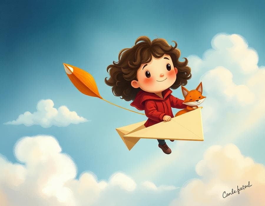 The same story character illustrated in scene 3